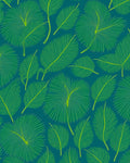 Green Palm Leaf Pattern Rug