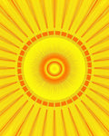 Radiant Sunburst Geometric Pattern Rug