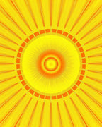 Radiant Sunburst Geometric Pattern Rug