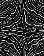 Abstract Black White Flowing Lines Rug