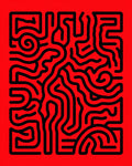 Bold Abstract Maze Pattern Rug