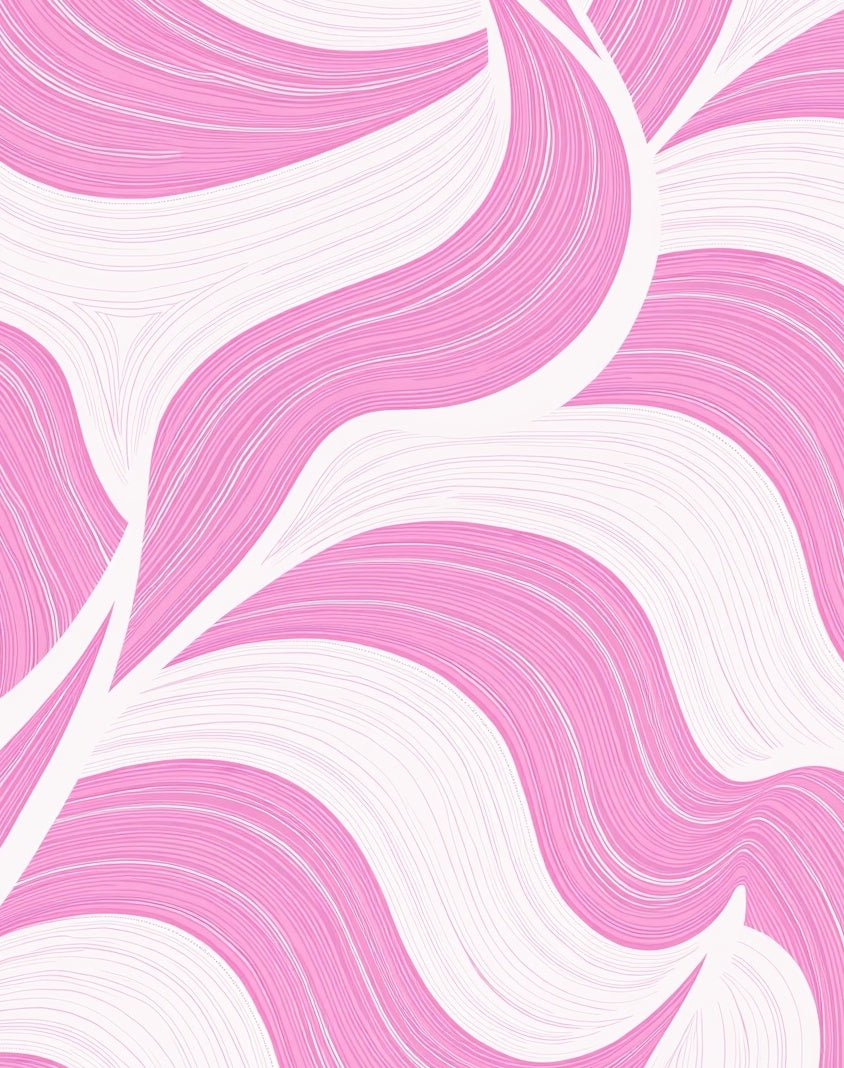 Modern Pink Swirls Pattern Rug
