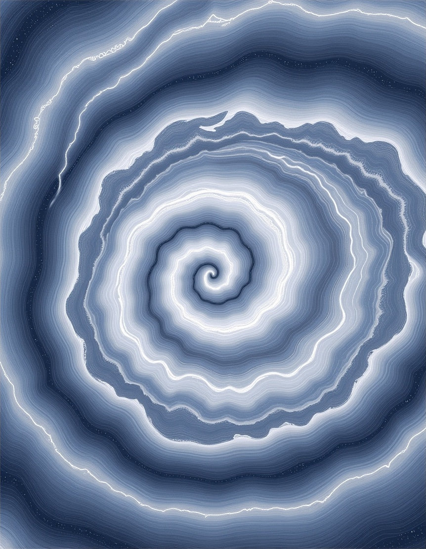 Deep Blue Swirl Agate Rug