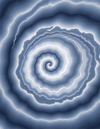 Deep Blue Swirl Agate Rug