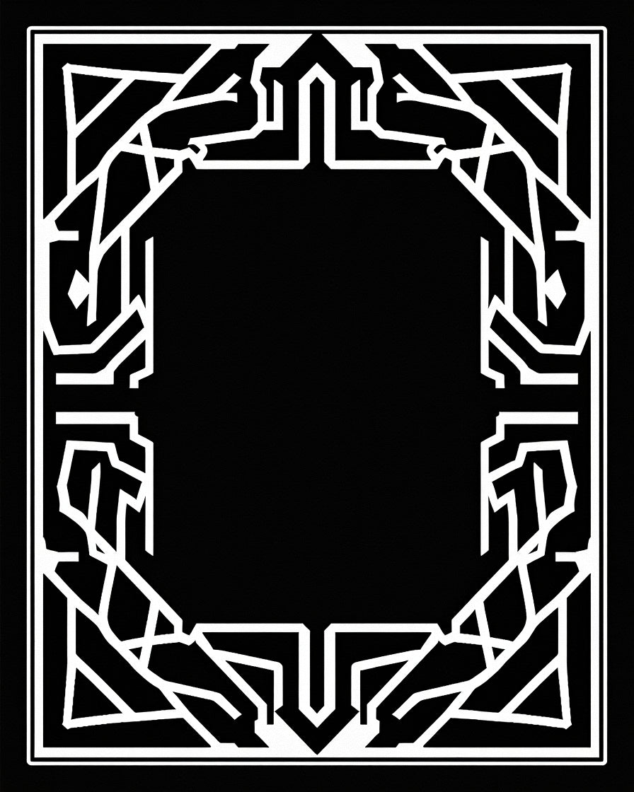 Geometric Abstract Linear Motif Design Rug