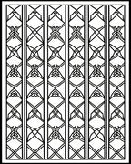 Bold Geometric Lattice Patterned Rug