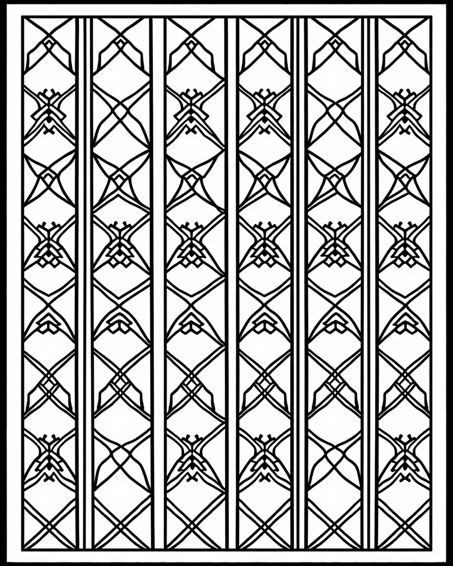 Bold Geometric Lattice Patterned Rug