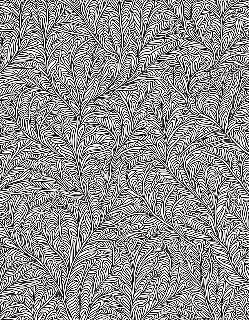 Organic Branch Pattern Graphic Rug