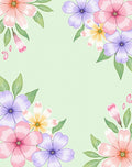 Pastel Floral Watercolor Design Rug