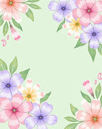 Pastel Floral Watercolor Design Rug