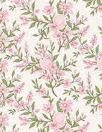 Pink Blossom Bird Pattern Design Rug