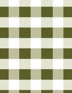 Olive Cream Buffalo Check Pattern Rug