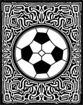 Abstract Football Maze Pattern Rug