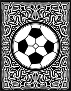 Abstract Football Maze Pattern Rug
