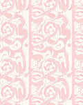 Abstract Pink Floral Swirl Pattern Rug