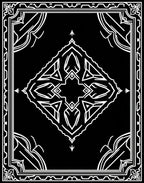 Ornate Black White Tribal Design Rug
