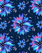 Vivid Abstract Floral Pattern Rug