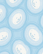 Abstract Blue White Agate Pattern Rug