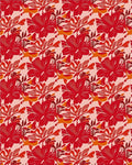 Red Floral Tropical Pattern Rug