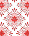 Red Floral Mandala Style Rug