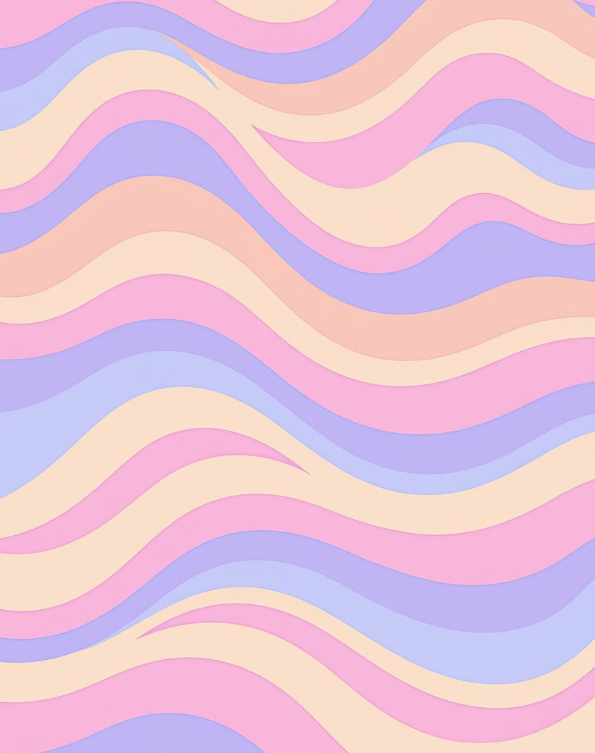 Pastel Wavy Stripe Pattern Rug
