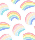 Pastel Rainbow Arc Pattern Rug