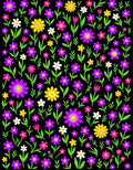 Vibrant Floral Pattern With Green Leaves Rug