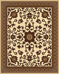 Classic Floral Scroll Pattern Rug