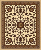 Classic Floral Scroll Pattern Rug