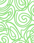 Abstract Green Swirls Pattern Rug