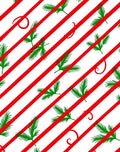 Red Green Pine Needle Stripe Rug