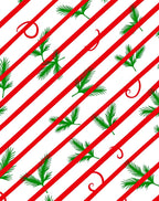Red Green Pine Needle Stripe Rug