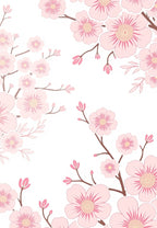 Pink Blossom Branch Pattern Rug