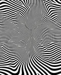 Wavy Black White Optical Illusion Rug