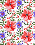 Pink And Purple Floral Pattern Rug