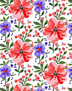 Pink And Purple Floral Pattern Rug