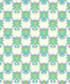 Exotic Floral Symmetric Pattern Rug