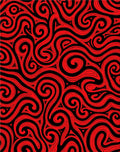 Red Swirl Abstract Lines Rug