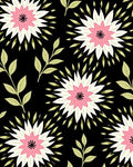 Bold floral pattern with pink centers Rug