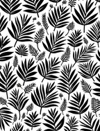 Bold Leaf Pattern Print Design Rug