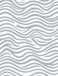 Abstract Wavy Blue Stripe Pattern Rug