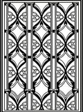 Striking Black White Floral Motif Rug