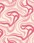 Pink Swirling Abstract Pattern Rug
