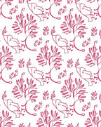 Delicate Pink Floral Vine Design Rug