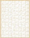Abstract Gold Line Organic Pattern Rug