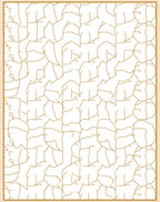 Abstract Gold Line Organic Pattern Rug
