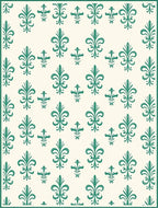 Classic Fleur De Lis Repeating Pattern Rug