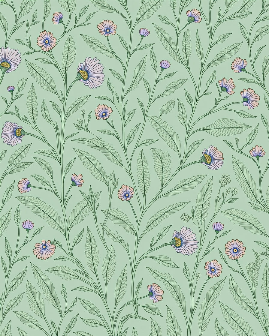 Tender Floral Vine Pattern Rug
