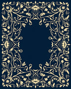 Ornate Floral Scrollwork Textile Design Rug