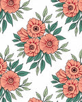 Coral Floral Pattern Delight Rug